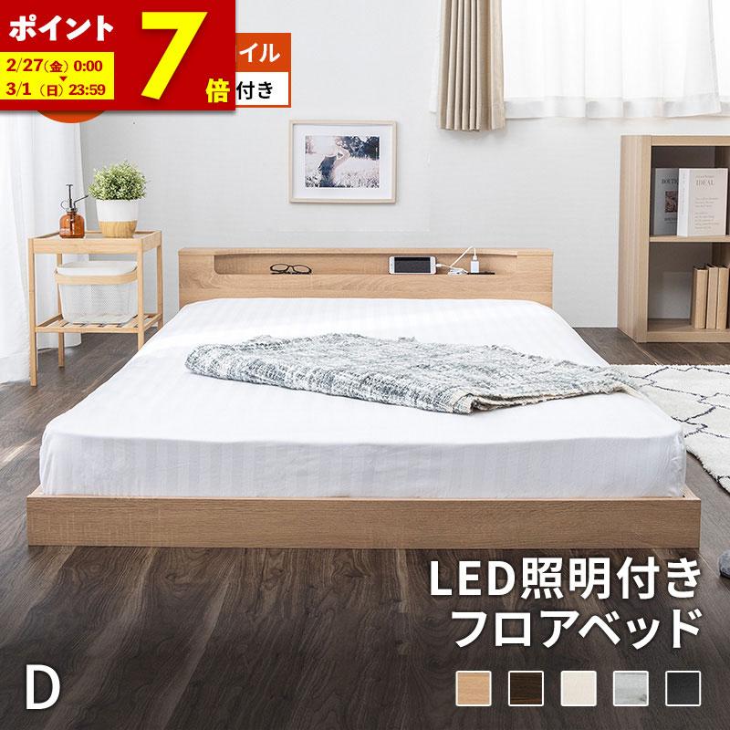 MINT フロアベッド ダブル マットレス付き ベット すのこベッド ロー