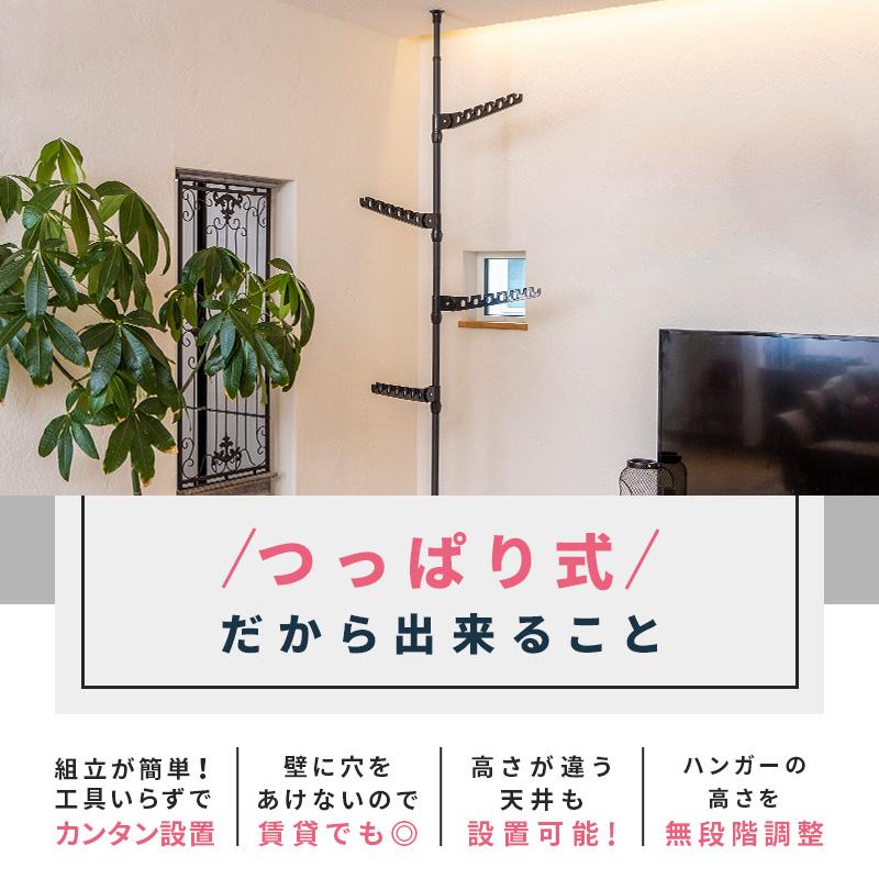室内干し ハンガーポール 天井 TOSO ランドリーバー LB-1 吊りポール2
