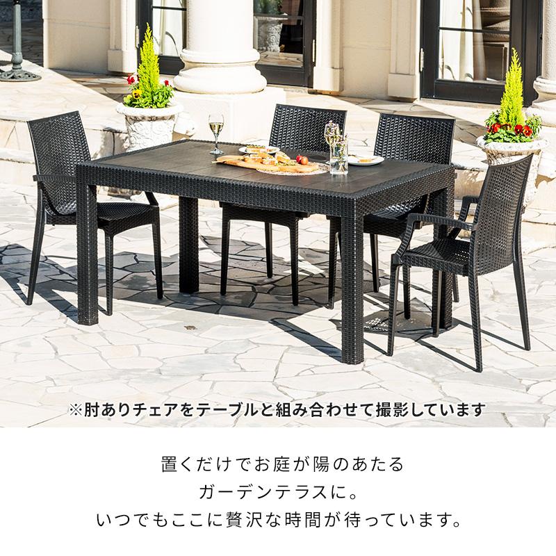 MINT チェア ガーデンチェア 肘あり スタッキング 軽量 雨ざらし 屋外