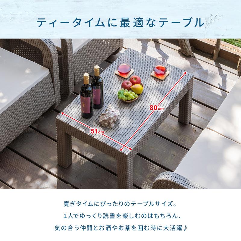 MINT ガーデン ソファ テーブル セット 4点セット ガーデンセット