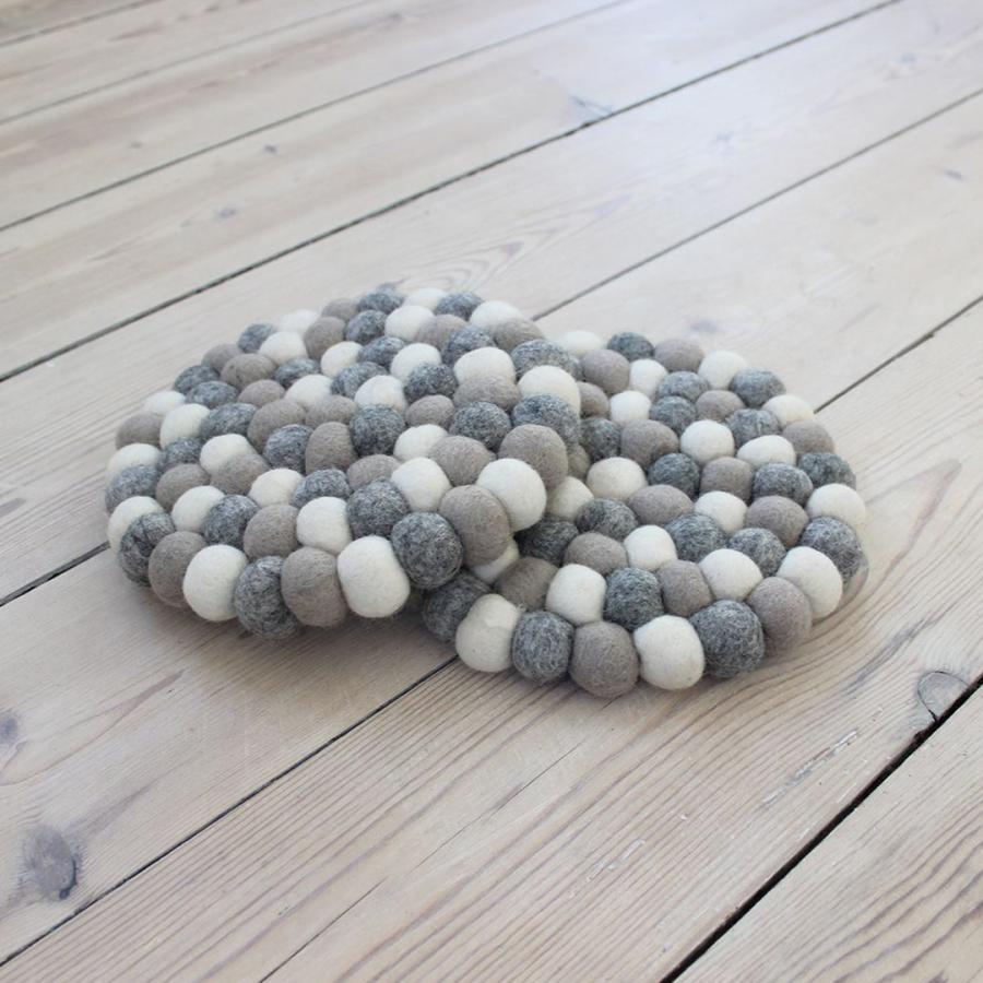 WOOLDOT ボールコースター 鍋敷き 2枚セット ニュージーランド ウール