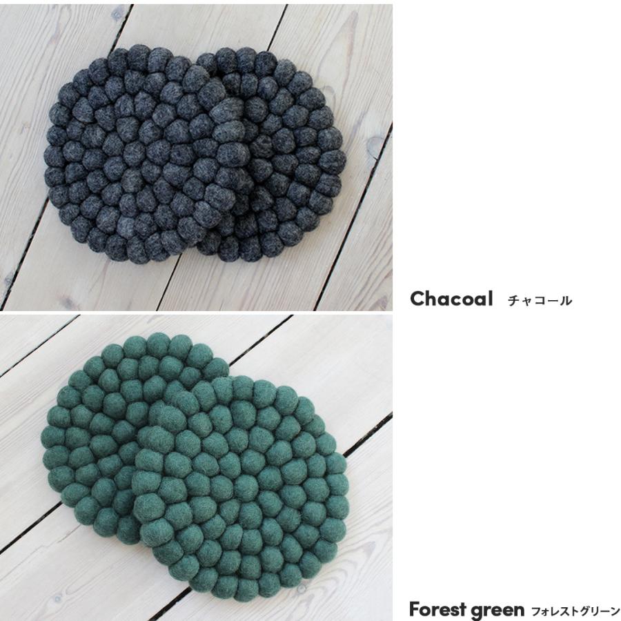 WOOLDOT ボールコースター 鍋敷き 2枚セット ニュージーランド ウール