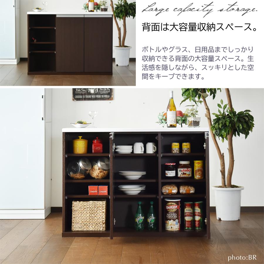 バーカウンター カウンターテーブル 幅115cm 鏡面 完成品 人気_6