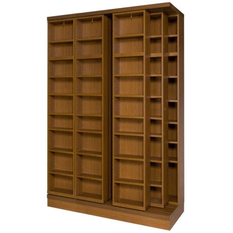 スライド書棚 書院 3LSH-160 三重スライド式 扉無し ハイタイプ 巾
