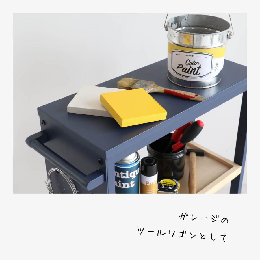 スリムワゴン　マルチワゴン　三段　有孔ボード付きマルチワゴン　キャスター付きで移動楽々　キッチンやダイニングなどで活躍しそう_6