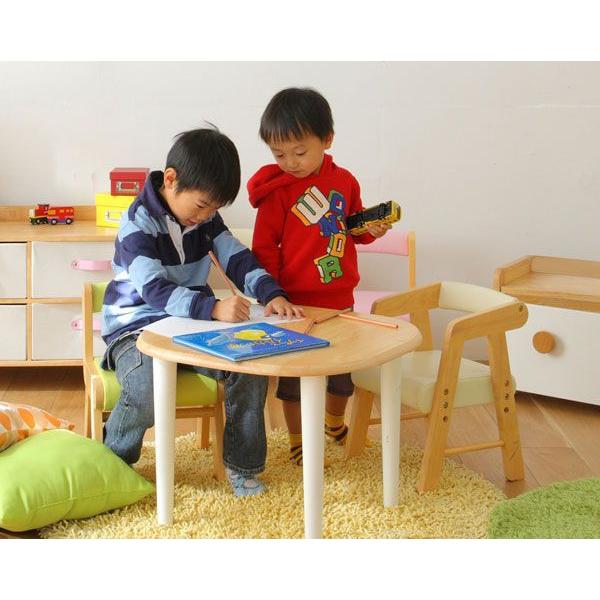 ネイキッズ kdt-2145na キッズ テーブル　かわいいテーブル　角が丸くて安心　子供にうれしい高さ｜furniture-direct｜02