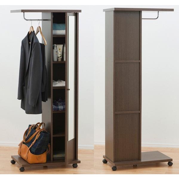 ブティックハンガー おしゃれなハンガー ハンガーラック 鏡付き キャスター付き ダークブラウン Kuro Hanga2 ファニチャーダイレクトジャパン 通販 Yahoo ショッピング