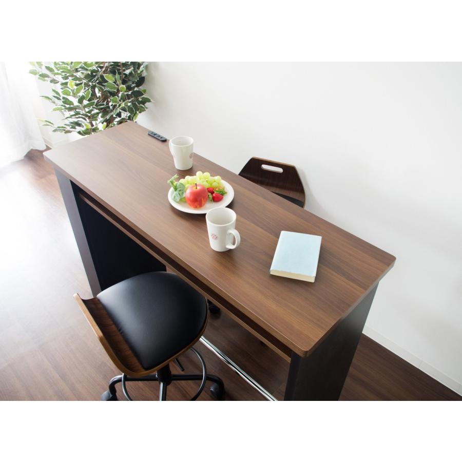 カウンターテーブル 収納ラック付き KNT-1200R カウンターデスク