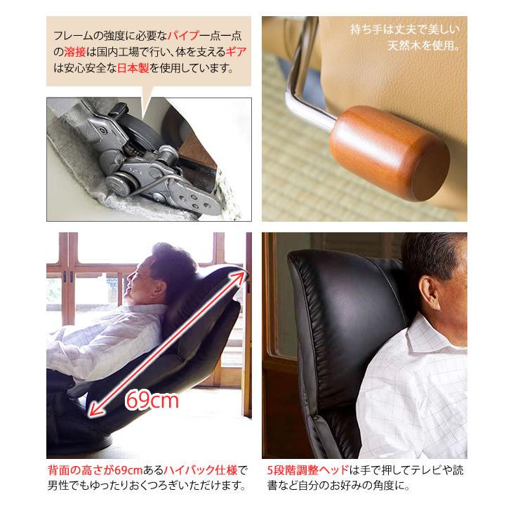 スーパーソフトレザー 座椅子 匠 完成品 日本製 13段階