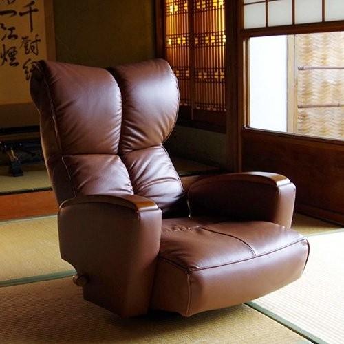 高級座椅子 本革 日本製 肘付本革座椅子 風雅 リクライニング 360度回転 :miya-ys-p1370:ファニチャーダイレクトジャパン
