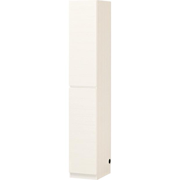 国産 壁面収納 キャビネット 幅30cm 高さ180cm ホワイト 白木目 本棚