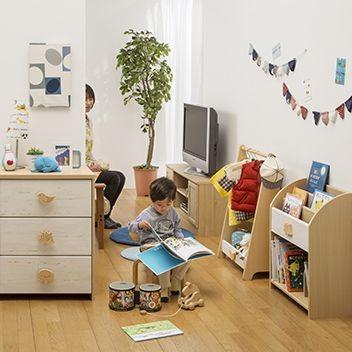 かわいい 子供チェスト タンス 三段チェスト ランドキッズ LAK-7555H