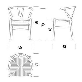 ワイチェア CH24 Yチェア ビーチ材 ソープ ナチュラルペーパーコード カールハンセン＆サン　Beech  Soap Natural Papercord｜furniture-direct｜06