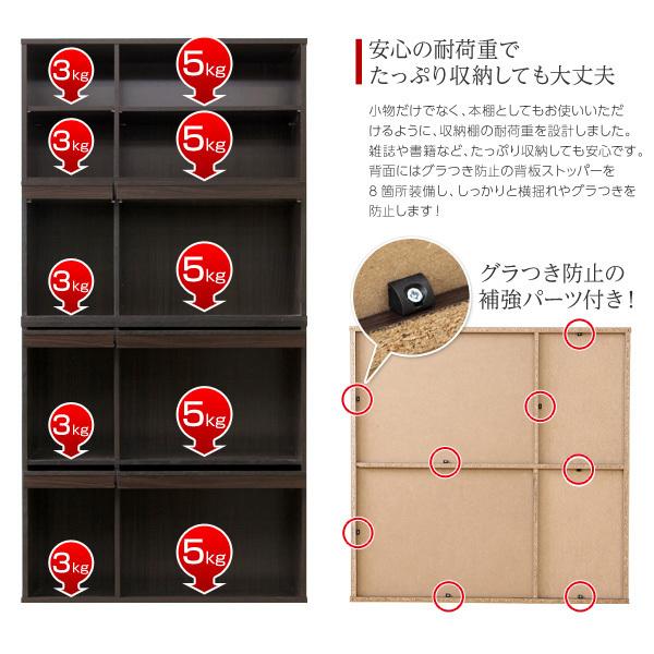 魅せて隠す収納 ディスプレイラック2個セット 本棚 リビング収納