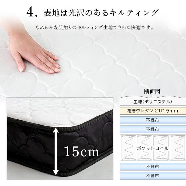 コイルの品質にこだわったポケットコイルマットレス スリムショート