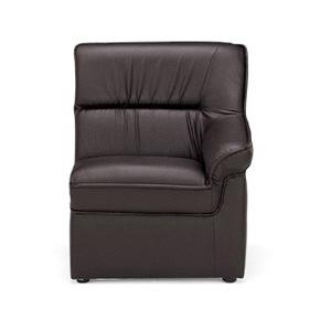 送料無料 プリーダコーナータイプソファー（左肘）応接ソファーダークブラウン（RE-1051L V4 DBR） ビニールレザー張り