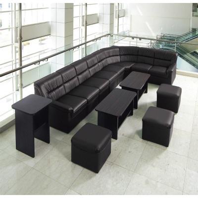 送料無料 プリーダコーナータイプソファー（肘無し）応接ソファーブラック（RE-1051N V4 BK） ビニールレザー張り公式通販