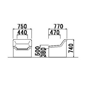 応接ソファーブラック（RE-1051 V4 BK）【送料無料】プリーダアーム