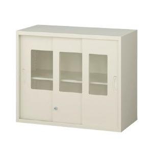送料無料 RG45-307SG RG45シリーズ ３枚引戸書庫(ガラス) オフィス家具/収納家具/キャビネット/書棚 スチール書庫//事務室用/SOHO