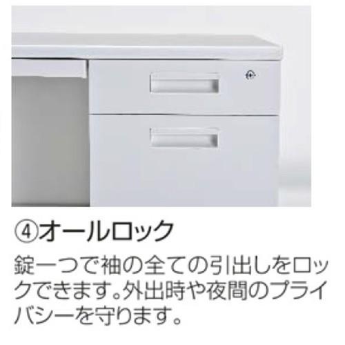 メーカー直送地域限定送料無料  メーカー直送地域限定組立サービス0円   両袖デスク/W1400/スチールデスクカラーリニューアル  天板メープル/本体ホワイト事務の画像