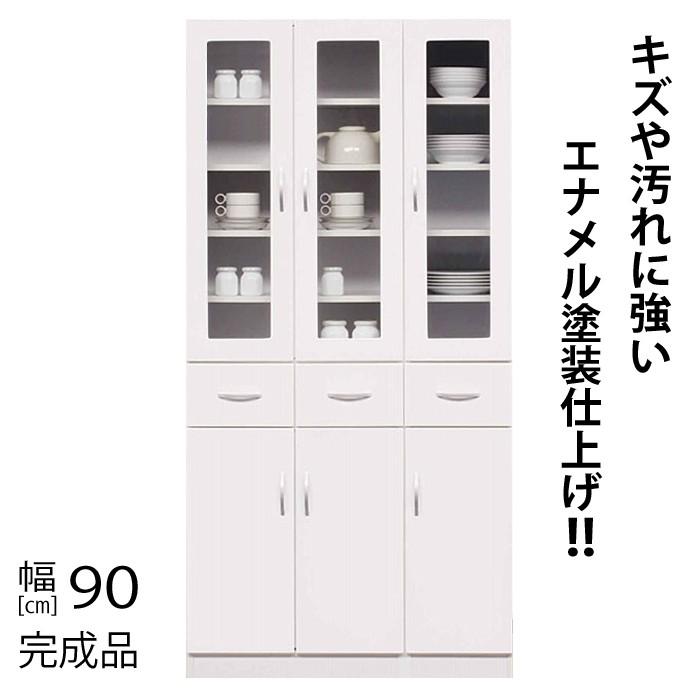 食器棚 幅90cm コノミ 食器棚 完成品 食器棚 スリム 食器棚 幅90 完成品 ストックボード ダイニングボード 食器棚 白 完成品 食器 キッチン 収納 Kno 1580 ファニチャービレッジ 通販 Yahoo ショッピング