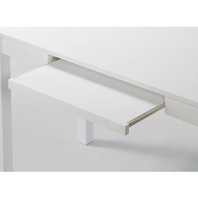 幅120cm 奥行60cm スライド棚付PCデスク ホワイト/ダークブラウン