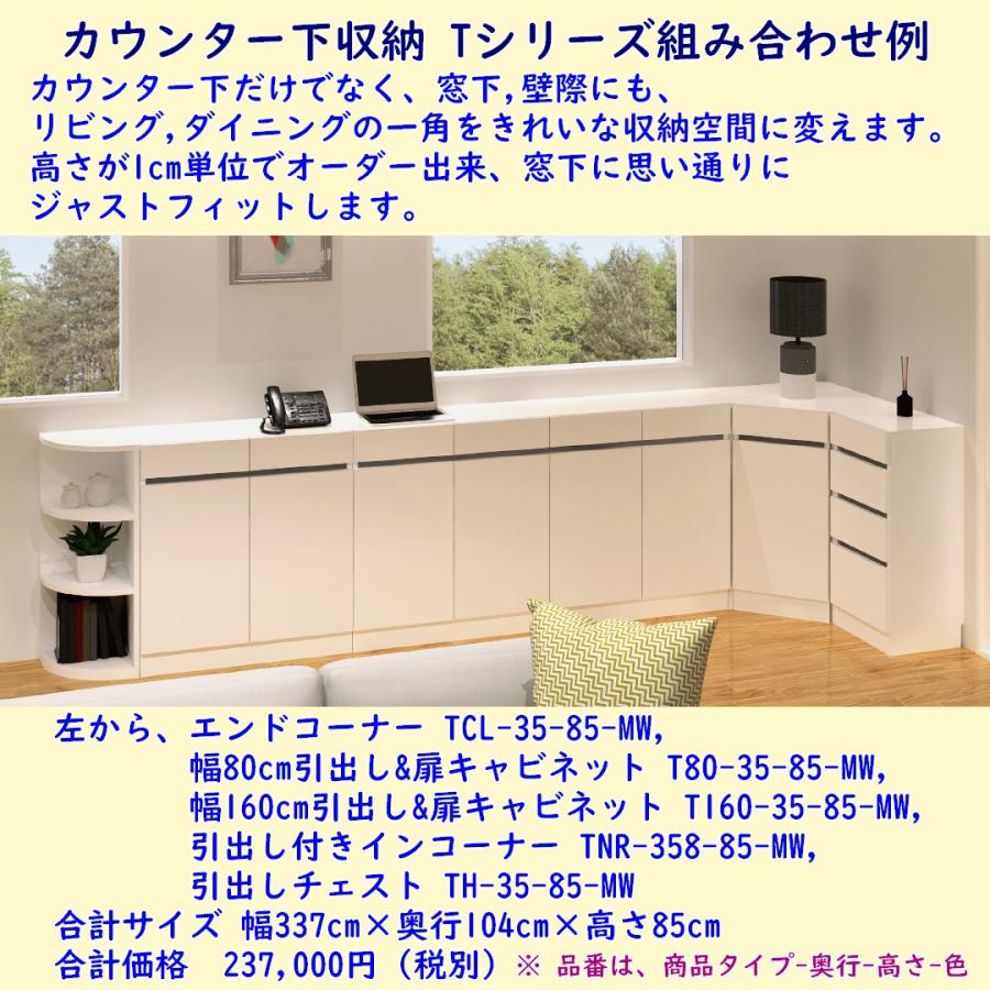 高さオーダーカウンター下収納 Sシリーズ用 スッキリ配線キャビネット 幅56〜80cm 奥行20,25,30,35cm 高さ77〜103cm 完成品 開梱設置配送 |  | 01