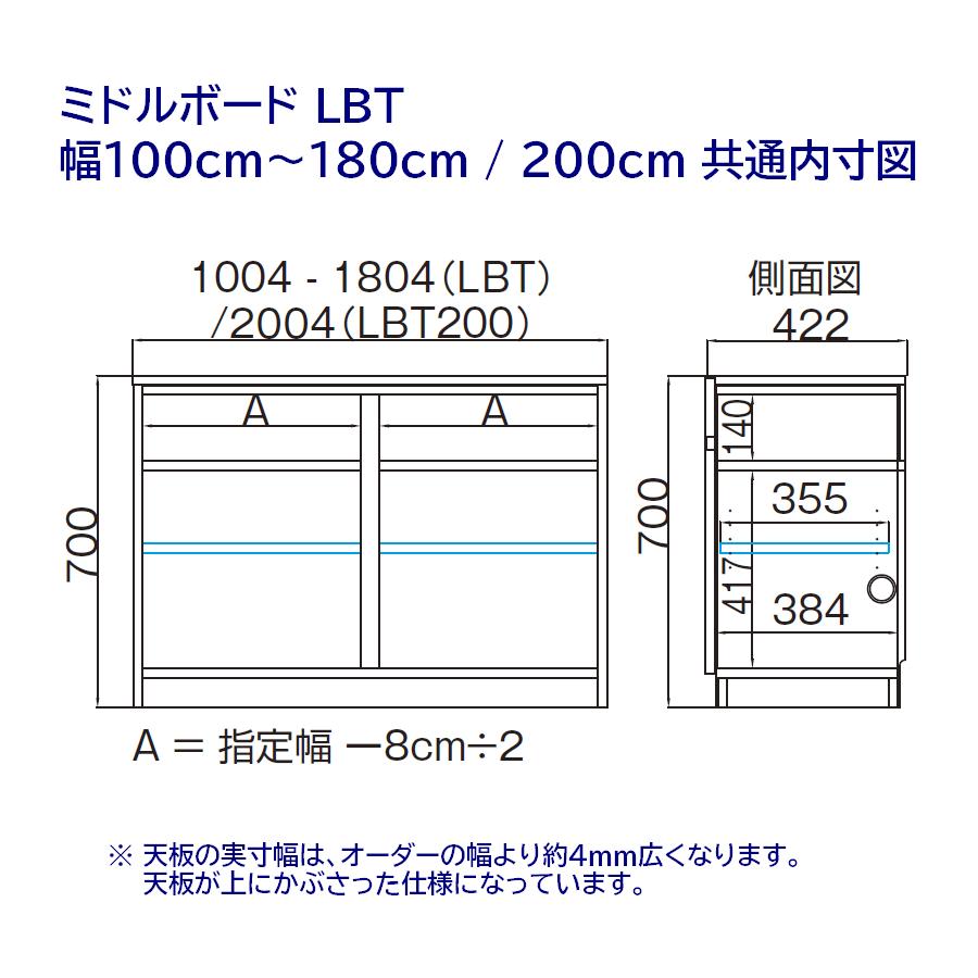 テレビ台 幅200cm 高さ70cm 奥行42.1cm テレビすきまくん ミドルボード｜furniture｜04