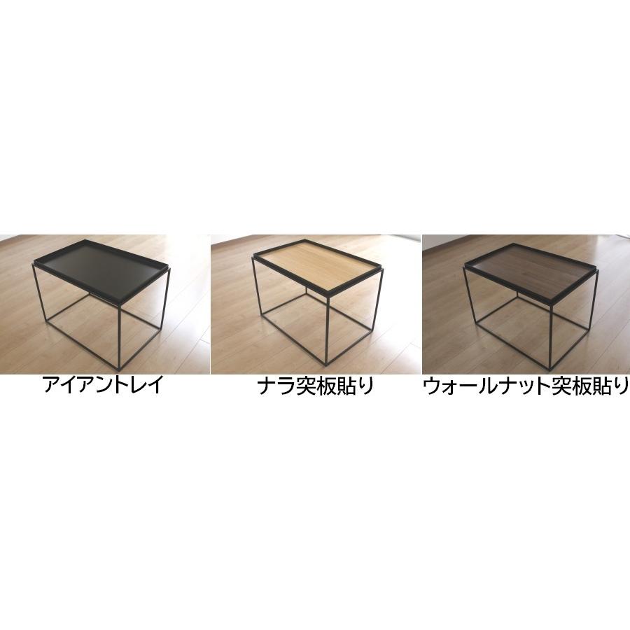 トレイテーブル アイアンフレーム 高さ41.2cm 40cm角/幅60cm 奥行40cm フレーム黒/白 |  | 03