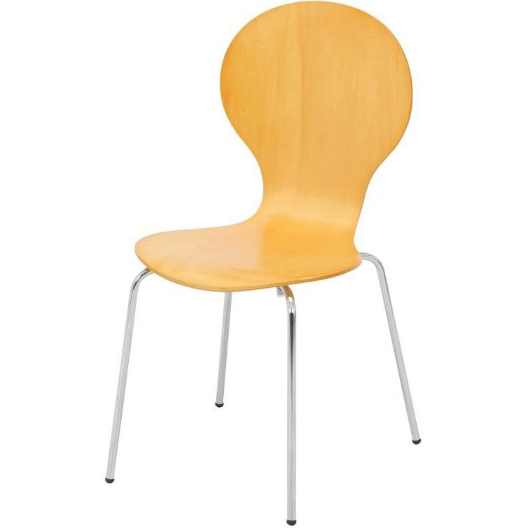 ダイニングチェア おしゃれ 2脚セット スタッキング カフェ 椅子 48×52×87cm ナチュラル
