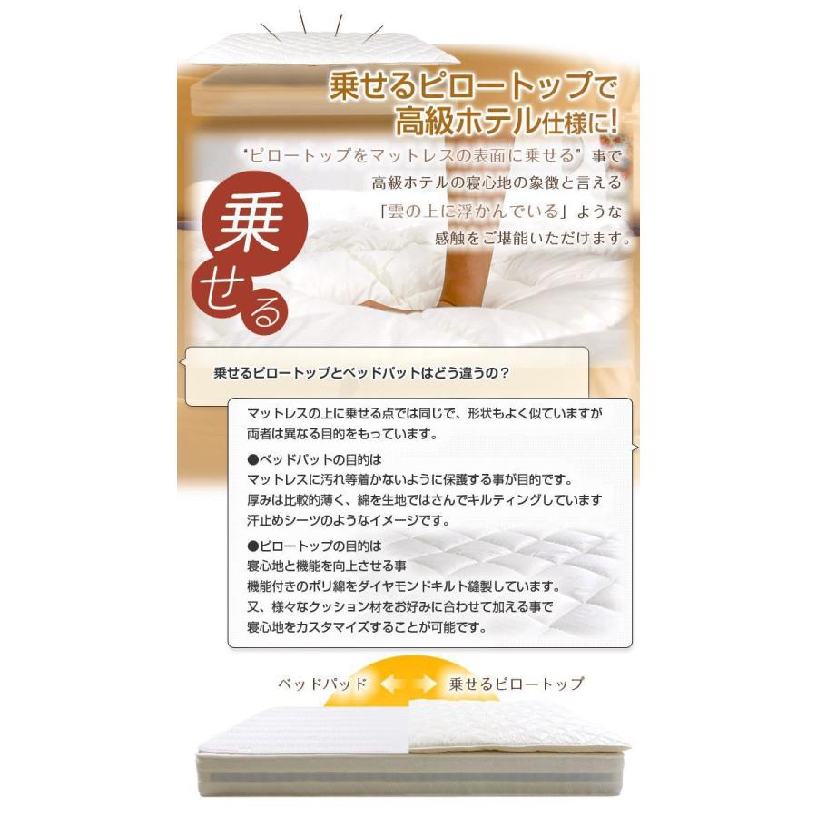 ピロートップマットレス スモールセミシングル 3mm厚エアー ホテル仕様 快眠・安眠