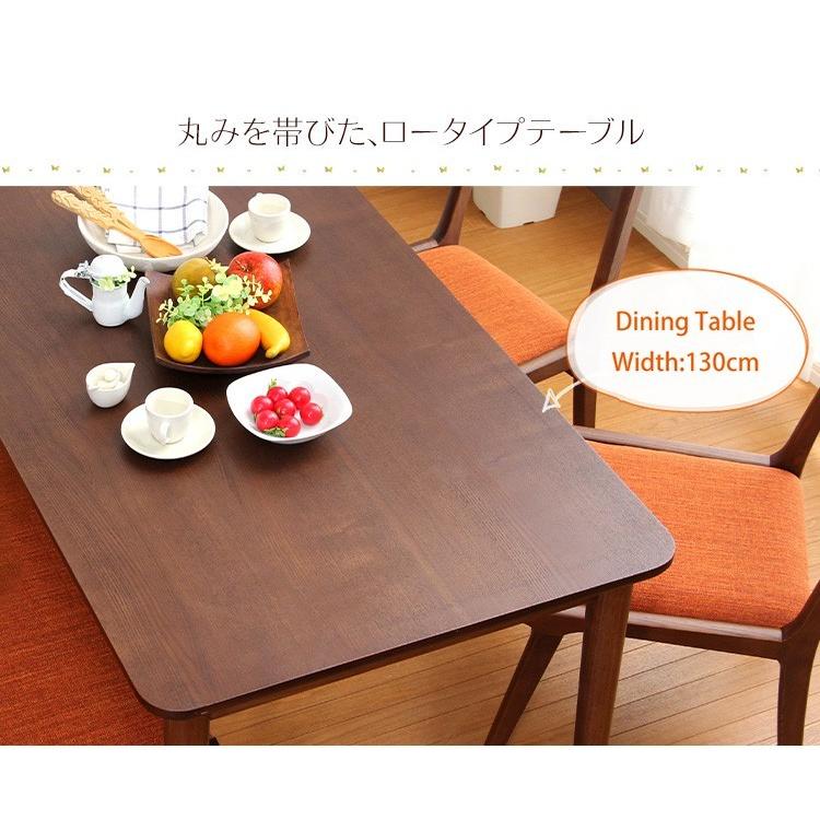 ダイニングテーブル単品（幅130cm） おしゃれ 木製アッシュ材 ブラウン_3