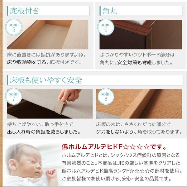 シングルベッド ベッドフレームのみ白 ホワイト 引き出し収納付きベッド_10