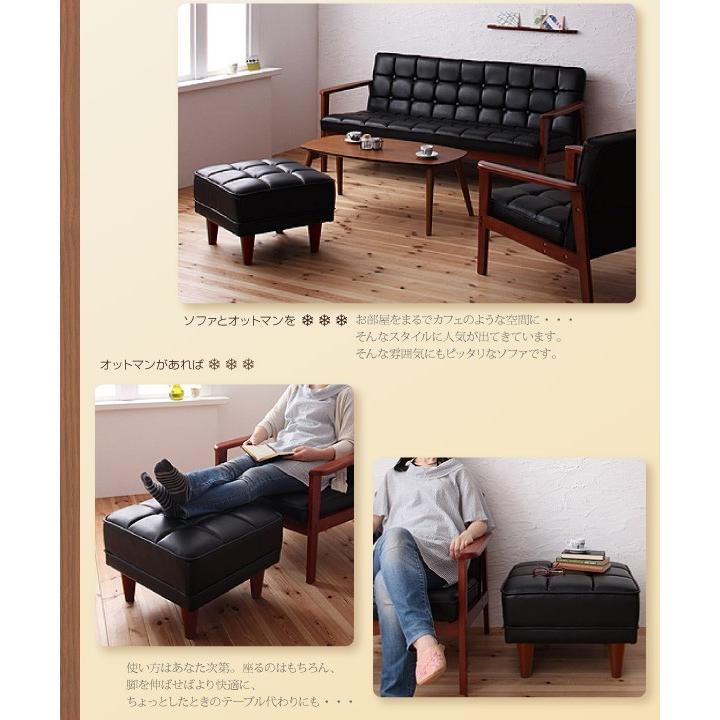 (SALE) 3人掛けソファー おしゃれ 黒 ブラック 肘掛け付き レトロソファ｜furniturehappyhome｜11