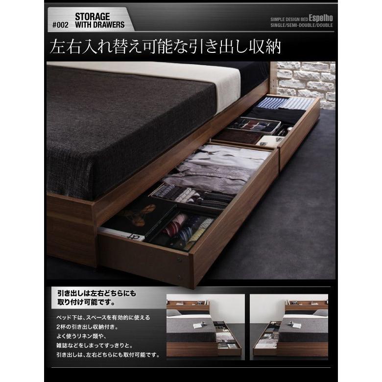 数量限定 ダブルベッド マットレス付き 国産カバーポケットコイル 収納付きベッド 【ZY1550217822】(54579円)