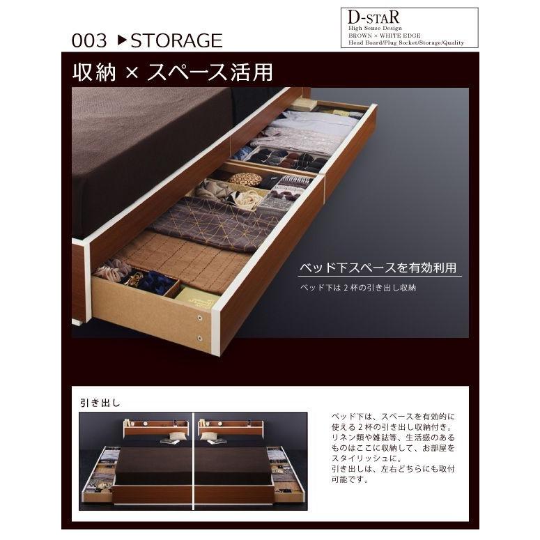 【限定品】 ダブルベッド マットレス付き 国産カバーポケットコイル 収納付きベッド 【YWU1545814837】(54424円)