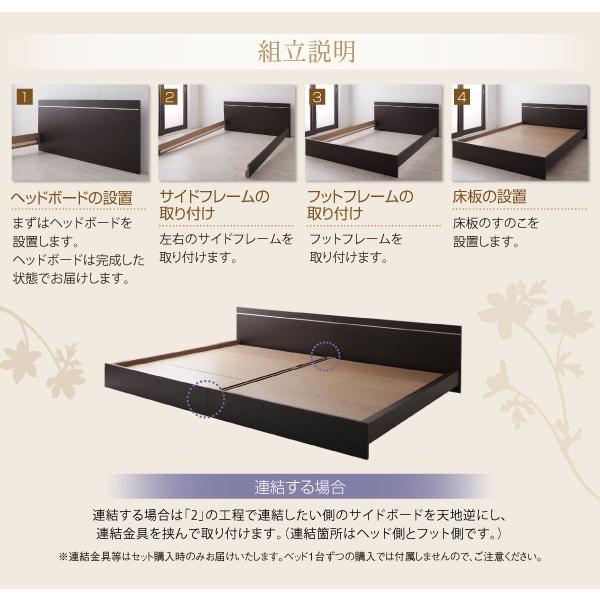 (タイムセール中) セミシングルベッド 国産ポケットコイルマットレス付き 白 ホワイト 連結ベッド_16