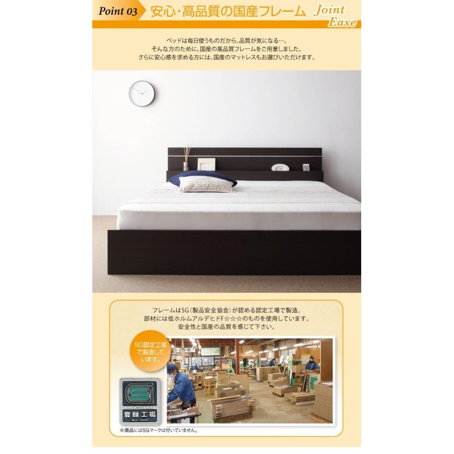 セミダブルベッド ボンネルコイルマットレス付き 白 ホワイト 連結ベッド_10