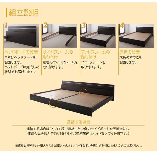 (タイムセール中) キングサイズベッド ワイドK200 ポケットコイルマットレス付き 白 ホワイト 連結ベッド