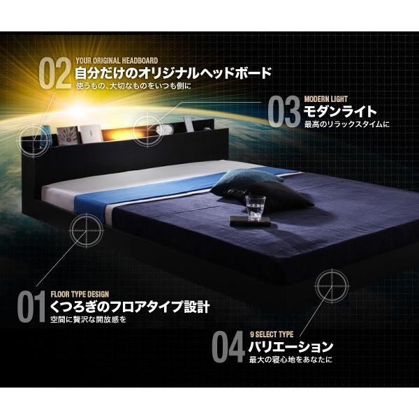 【タイムセール】 セミダブルベッド マットレス付き 国産カバーポケットコイル ローベッド 黒 ブラック 【XUR1128997707】(39749円)