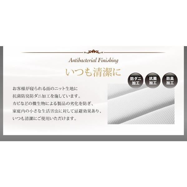 マットレス シングル ボンネルコイル硬さ:硬め 超快眠マットレス抗菌防臭防ダニ 黒 ブラック_15