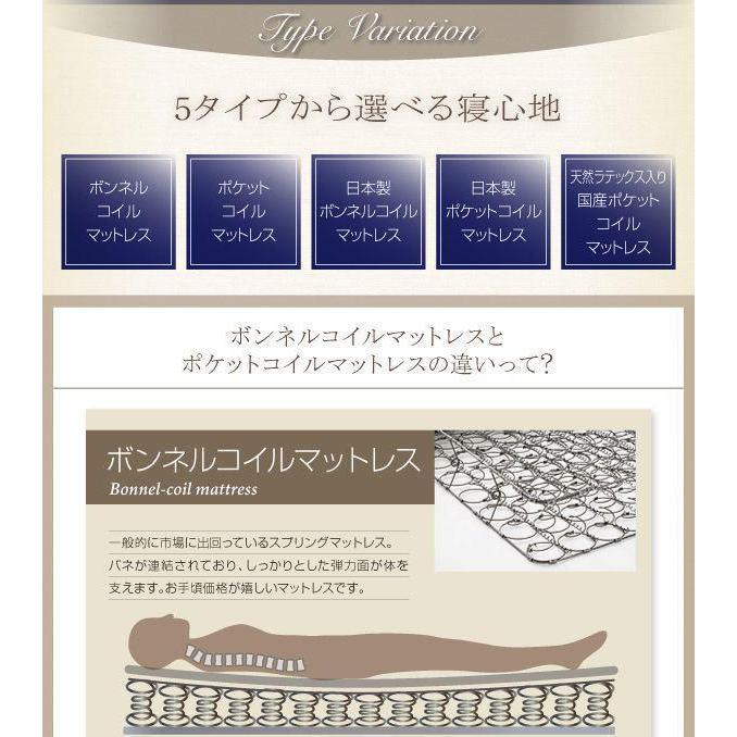 キングサイズベッド ワイドK200 マットレス付き ポケットコイル 白ホワイト 連結ベッド