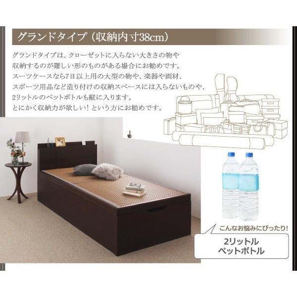 畳ベッド セミダブル セミダブルベッド 深さグランド 日本製・美草 大容量収納
