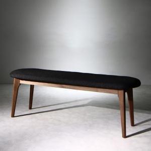 【入荷極小！新作】ダイニングベンチ 120cm 2人用 おしゃれ 天然木ウォールナット材 ベンチソファー