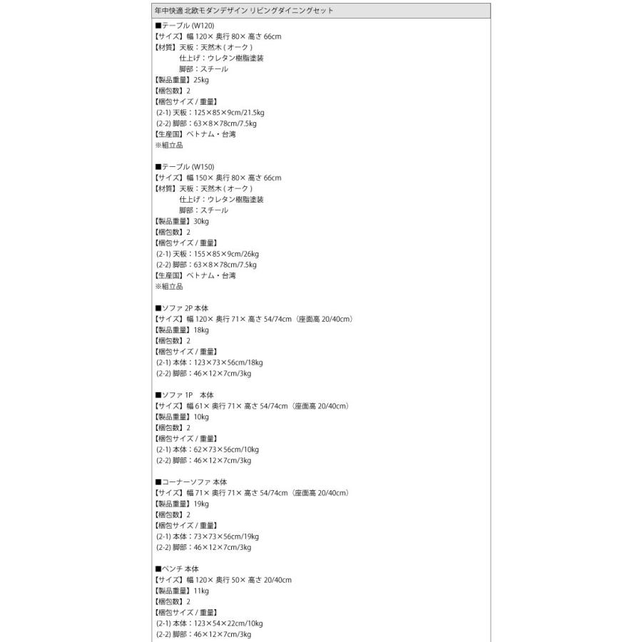 (タイムセール中) ダイニングソファーセット 3人〜4人用 3点セット:1P+2P+コーナー おしゃれ 北欧モダン グレー