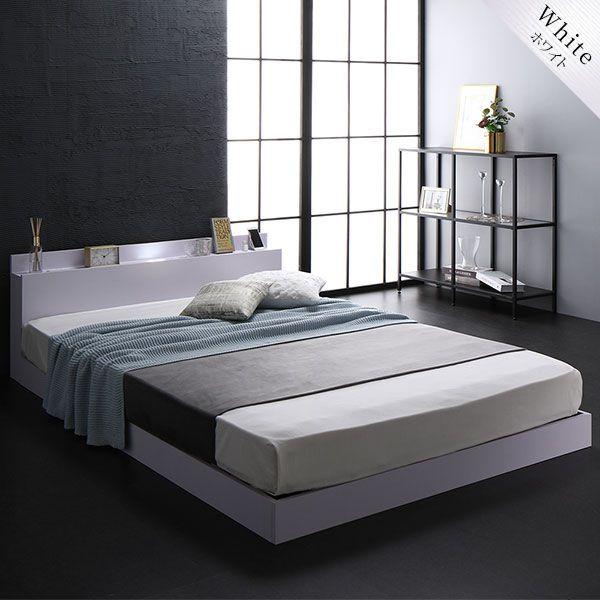 ローベッド セミシングルベッド マットレス付き ボンネルコイル ブラック 黒