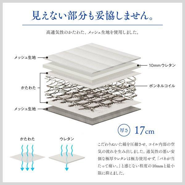 10%OFFセール) ベッドマットレス クイーン 日本製 高通気性ボンネル