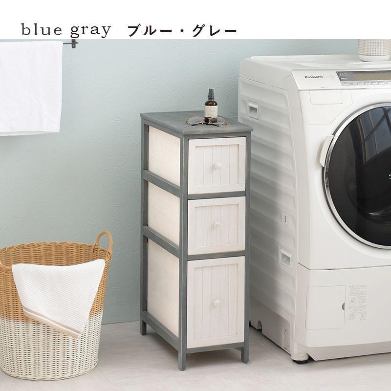 サニタリーチェスト 25cm 3段 スリム ホワイト 白 【ギフト】 収納棚 アンティーク調