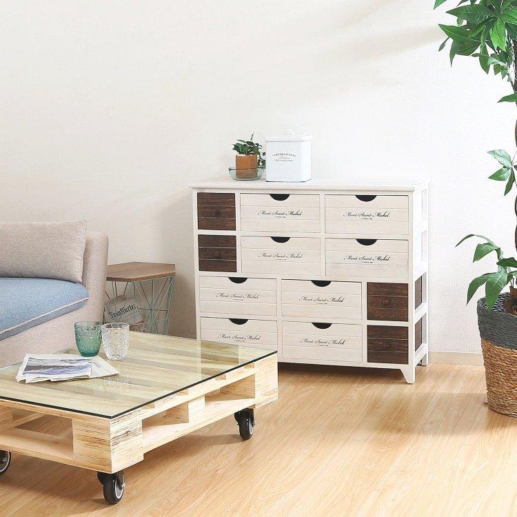 引き出し納める 格好のいい 84×32.5×71糎 4段 アンティーク調 用だんす