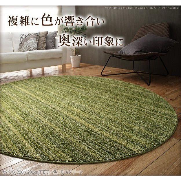 【VIPセール】ラグマット 丸型200cm 洗える ミックスカラーラグ 防ダニ おしゃれ